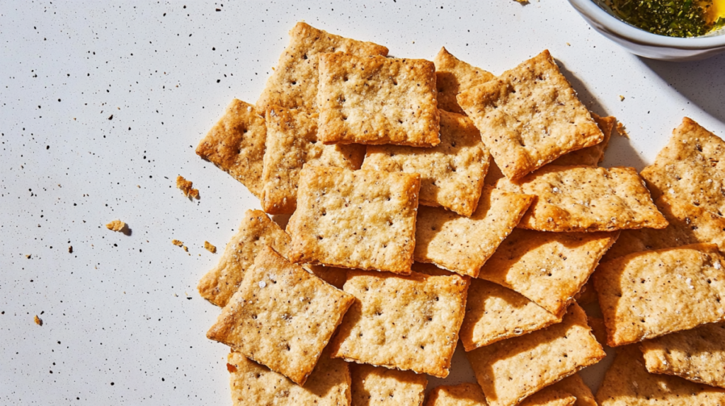 Sourdough Crackers Recipe with Herbs and Olive Oil