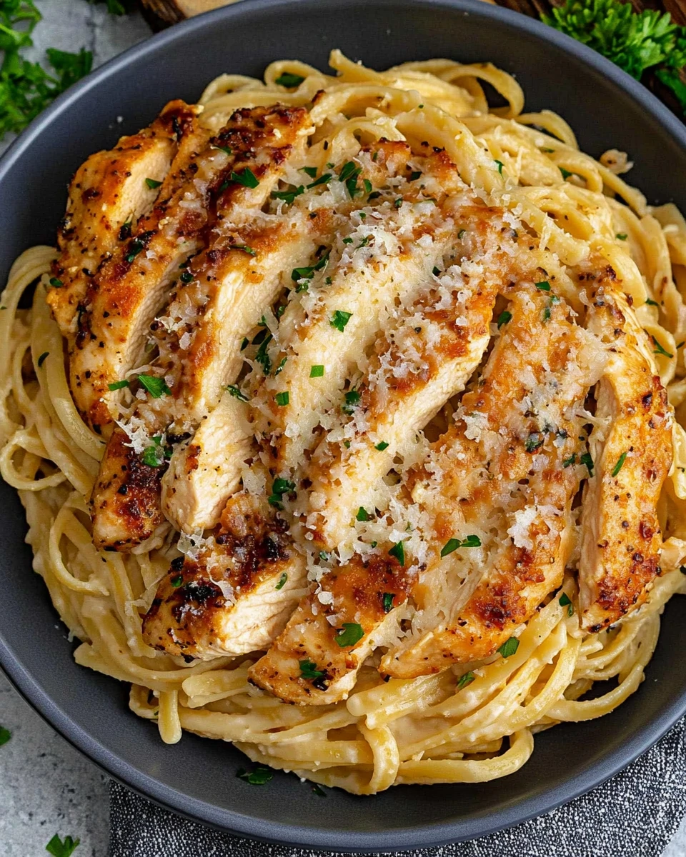 Garlic Parmesan Chicken Pasta