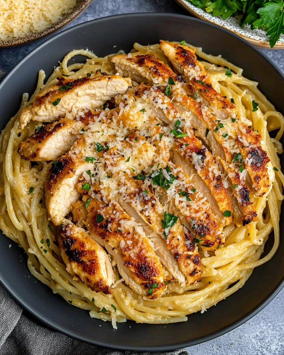 Garlic Parmesan Chicken Pasta